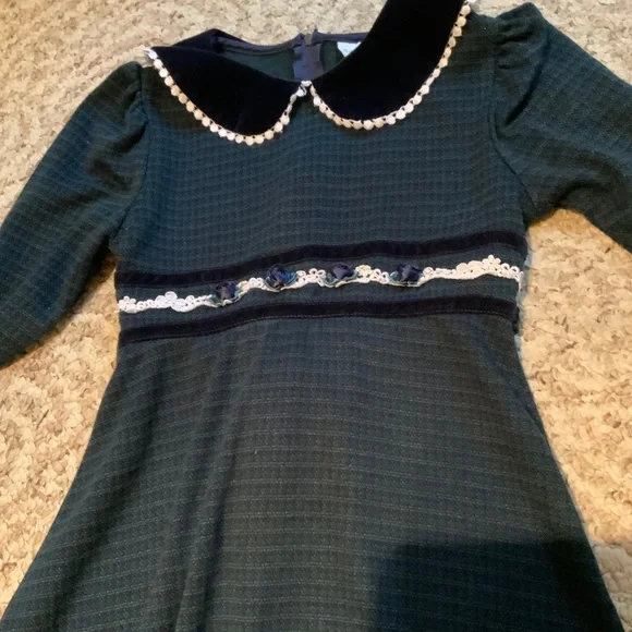 VINTAGE Rare Editions Plaid collared Holiday dress Girls 10